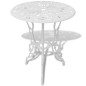 vidaXL Mesa y sillas bistró de jardín 3 piezas aluminio fundido blanco vidaXL Mesa y sillas bistró de jardín 3 piezas aluminio fundido blanco