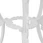 vidaXL Mesa y sillas bistró de jardín 3 piezas aluminio fundido blanco vidaXL Mesa y sillas bistró de jardín 3 piezas aluminio fundido blanco