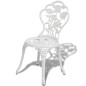 vidaXL Mesa y sillas bistró de jardín 3 piezas aluminio fundido blanco vidaXL Mesa y sillas bistró de jardín 3 piezas aluminio fundido blanco