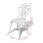 vidaXL Mesa y sillas bistró de jardín 3 piezas aluminio fundido blanco vidaXL Mesa y sillas bistró de jardín 3 piezas aluminio fundido blanco