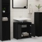 vidaXL Armario de baño madera contrachapada negro 60x33x61 cm vidaXL Armario de baño madera contrachapada negro 60x33x61 cm