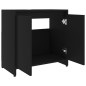 vidaXL Armario de baño madera contrachapada negro 60x33x61 cm vidaXL Armario de baño madera contrachapada negro 60x33x61 cm