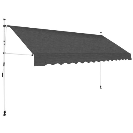 vidaXL Toldo retráctil de operación manual antracita 350 cm