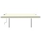 vidaXL Toldo retráctil automático con postes crema 5x3 m vidaXL Toldo retráctil automático con postes crema 5x3 m