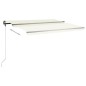 vidaXL Toldo retráctil manual con postes crema 4x3,5 m vidaXL Toldo retráctil manual con postes crema 4x3,5 m