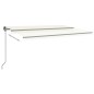 vidaXL Toldo retráctil manual con postes crema 5x3,5 m vidaXL Toldo retráctil manual con postes crema 5x3,5 m