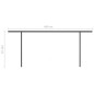 vidaXL Toldo retráctil manual con luz LED azul y blanco 6x3,5 m vidaXL Toldo retráctil manual con luz LED azul y blanco 6x3,5 m