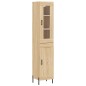 vidaXL Aparador de madera contrachapada roble Sonoma 34,5x34x180 cm vidaXL Aparador de madera contrachapada roble Sonoma 34,5x34x180 cm