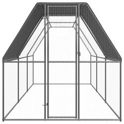 vidaXL Jaula gallinero de exterior de acero galvanizado 2x6x2 m