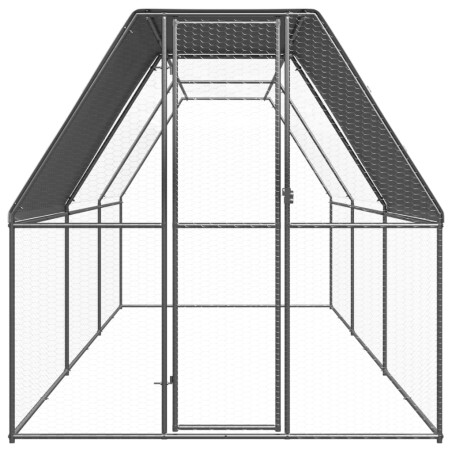 vidaXL Jaula gallinero de exterior de acero galvanizado 2x6x2 m