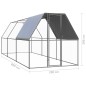 vidaXL Jaula gallinero de exterior de acero galvanizado 2x6x2 m vidaXL Jaula gallinero de exterior de acero galvanizado 2x6x2 m