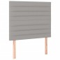 vidaXL Cama box spring colchón y luces LED tela gris claro 80x200 cm vidaXL Cama box spring colchón y luces LED tela gris claro 80x200 cm
