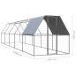 vidaXL Jaula gallinero de exterior de acero galvanizado 2x10x2 m vidaXL Jaula gallinero de exterior de acero galvanizado 2x10x2 m