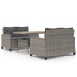 vidaXL Set comedor de jardín 3 pzas ratán sintético y madera de acacia vidaXL Set comedor de jardín 3 pzas ratán sintético y madera de acacia