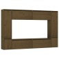 vidaXL Muebles para TV 8 piezas madera maciza de pino marrón miel