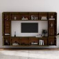vidaXL Muebles para TV 8 piezas madera maciza de pino marrón miel