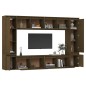 vidaXL Muebles para TV 8 piezas madera maciza de pino marrón miel