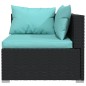 vidaXL Set de sofás de jardín 8 piezas y cojines ratán sintético negro vidaXL Set de sofás de jardín 8 piezas y cojines ratán sintético negro