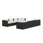 vidaXL Set de muebles de jardín 9 pzas y cojines ratán sintético negro vidaXL Set de muebles de jardín 9 pzas y cojines ratán sintético negro