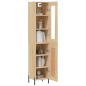 vidaXL Aparador de madera contrachapada roble Sonoma 34,5x34x180 cm vidaXL Aparador de madera contrachapada roble Sonoma 34,5x34x180 cm