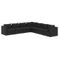 vidaXL Set de muebles de jardín 7 pzas y cojines ratán sintético negro vidaXL Set de muebles de jardín 7 pzas y cojines ratán sintético negro