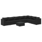 vidaXL Set de muebles de jardín 8 pzas y cojines ratán sintético negro vidaXL Set de muebles de jardín 8 pzas y cojines ratán sintético negro