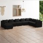 vidaXL Set de muebles de jardín 8 pzas y cojines ratán sintético negro vidaXL Set de muebles de jardín 8 pzas y cojines ratán sintético negro