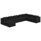 vidaXL Set de muebles de jardín 8 pzas y cojines ratán sintético negro vidaXL Set de muebles de jardín 8 pzas y cojines ratán sintético negro