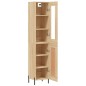 vidaXL Aparador de madera contrachapada roble Sonoma 34,5x34x180 cm vidaXL Aparador de madera contrachapada roble Sonoma 34,5x34x180 cm
