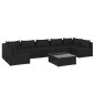 vidaXL Set de muebles de jardín 8 pzas y cojines ratán sintético negro vidaXL Set de muebles de jardín 8 pzas y cojines ratán sintético negro