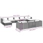 vidaXL Set de muebles de jardín 11 pzas cojines ratán sintético negro