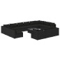 vidaXL Set de muebles de jardín 14 pzas cojines ratán sintético negro vidaXL Set de muebles de jardín 14 pzas cojines ratán sintético negro