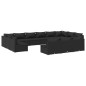 vidaXL Set de muebles de jardín 13 pzas cojines ratán sintético negro vidaXL Set de muebles de jardín 13 pzas cojines ratán sintético negro