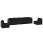 vidaXL Set de muebles de jardín 6 pzas y cojines ratán sintético negro vidaXL Set de muebles de jardín 6 pzas y cojines ratán sintético negro