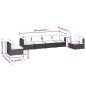 vidaXL Set de muebles de jardín 6 pzas y cojines ratán sintético negro vidaXL Set de muebles de jardín 6 pzas y cojines ratán sintético negro