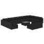 vidaXL Set de muebles de jardín 13 pzas cojines ratán sintético negro vidaXL Set de muebles de jardín 13 pzas cojines ratán sintético negro