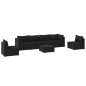 vidaXL Set de muebles de jardín 7 pzas y cojines ratán sintético negro vidaXL Set de muebles de jardín 7 pzas y cojines ratán sintético negro