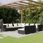 vidaXL Set de muebles de jardín 9 pzas y cojines ratán sintético negro vidaXL Set de muebles de jardín 9 pzas y cojines ratán sintético negro