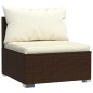 vidaXL Set muebles de jardín 11 pzas y cojines ratán sintético marrón vidaXL Set muebles de jardín 11 pzas y cojines ratán sintético marrón