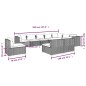 vidaXL Set de muebles de jardín 10 pzs y cojines ratán sintético negro