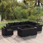 vidaXL Set de muebles de jardín 9 pzas y cojines ratán sintético negro vidaXL Set de muebles de jardín 9 pzas y cojines ratán sintético negro