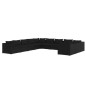 vidaXL Set de muebles de jardín 11 pzas cojines ratán sintético negro vidaXL Set de muebles de jardín 11 pzas cojines ratán sintético negro