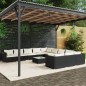 vidaXL Set de muebles de jardín 12 pzas cojines ratán sintético negro vidaXL Set de muebles de jardín 12 pzas cojines ratán sintético negro