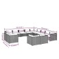 vidaXL Set de muebles de jardín 13 pzas cojines ratán sintético negro vidaXL Set de muebles de jardín 13 pzas cojines ratán sintético negro