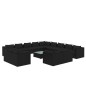 vidaXL Set de muebles de jardín 14 pzas cojines ratán sintético negro vidaXL Set de muebles de jardín 14 pzas cojines ratán sintético negro