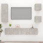 vidaXL Set de muebles de TV 5 pzas madera contrachapada gris hormigón vidaXL Set de muebles de TV 5 pzas madera contrachapada gris hormigón