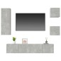 vidaXL Set de muebles de TV 5 pzas madera contrachapada gris hormigón vidaXL Set de muebles de TV 5 pzas madera contrachapada gris hormigón