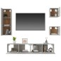 vidaXL Set de muebles de TV 5 pzas madera contrachapada gris hormigón vidaXL Set de muebles de TV 5 pzas madera contrachapada gris hormigón