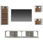 vidaXL Set de muebles de TV 5 pzas madera contrachapada gris hormigón vidaXL Set de muebles de TV 5 pzas madera contrachapada gris hormigón