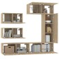 vidaXL Set de muebles para TV 6 pzas madera contrachapada roble sonoma vidaXL Set de muebles para TV 6 pzas madera contrachapada roble sonoma